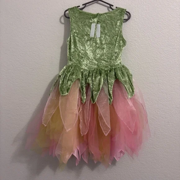 Whimsical Green and Pink Fairy Costume for Kids - Picture 8 of 14
